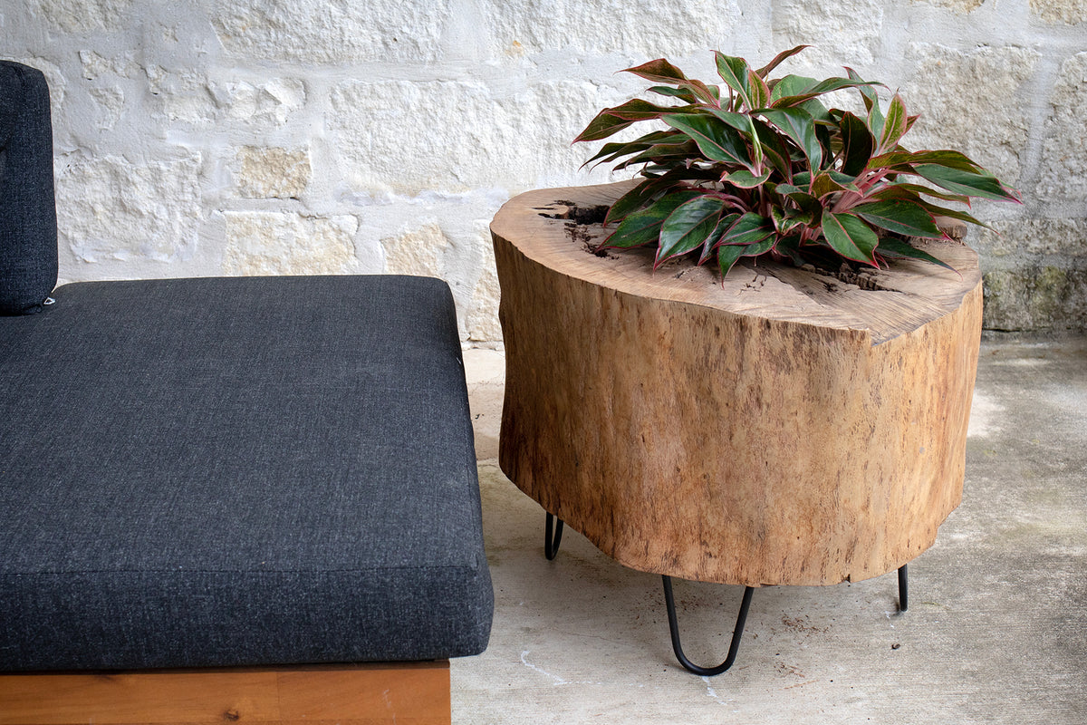 log plant pots Oak Log Planter – Urban Tree Company