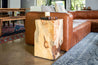 Wood Block Log Side Table